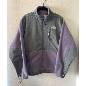 The North Face Women's Denali Jacket Size Med Lavender Gray Fleece Full Zip